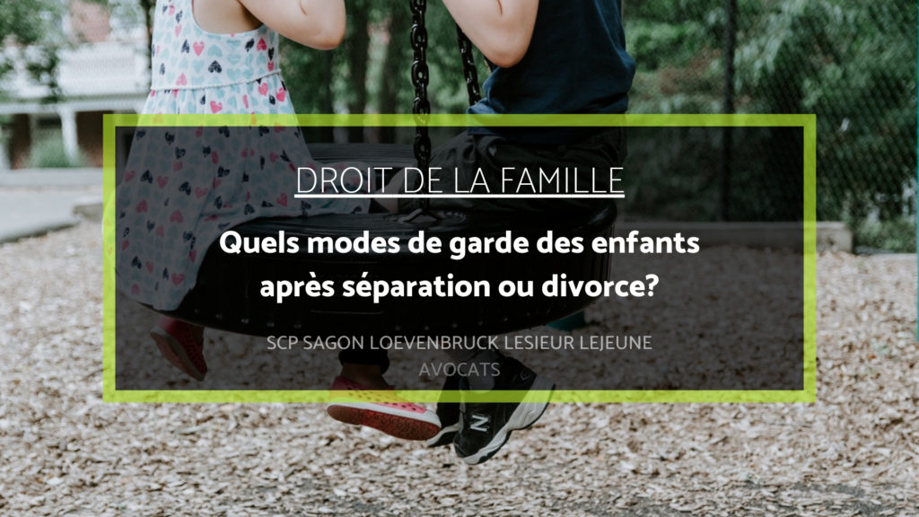 modes de garde des enfants